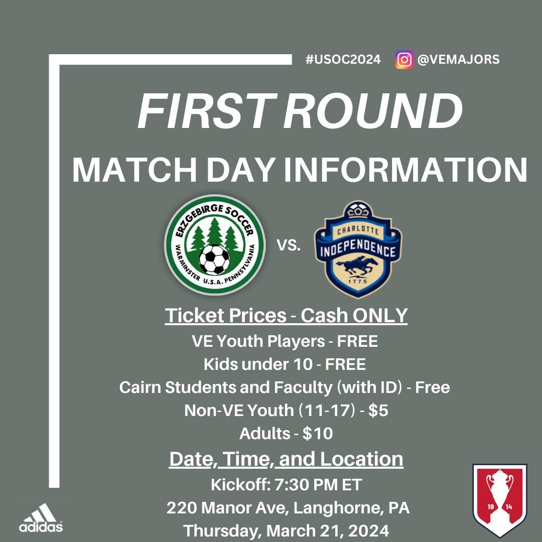 Lamar Hunt US Open Cup 2024 Round 1 Vereinigung Erzgebirge, Inc.